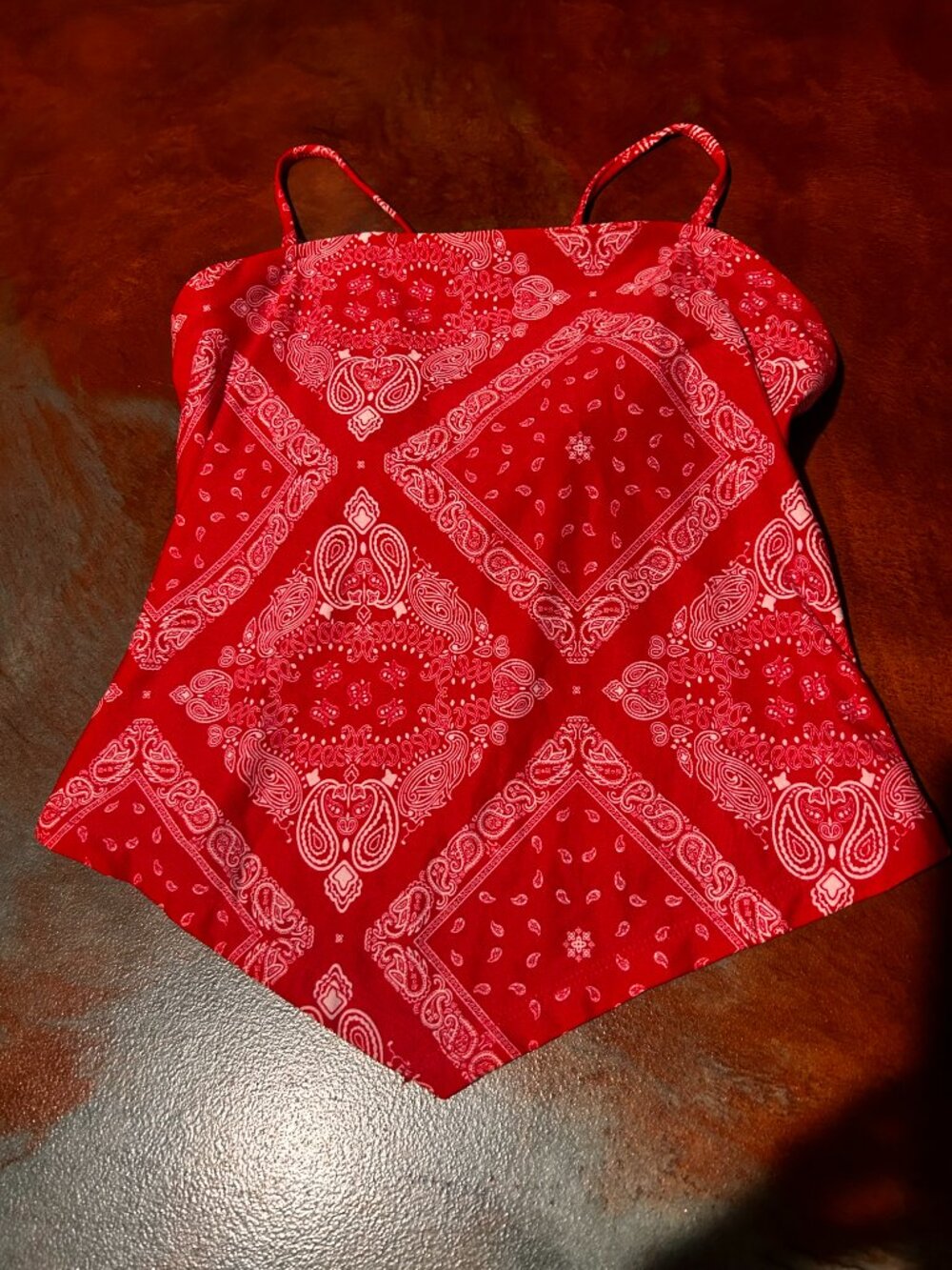 No Boundaries Red Multi-Wear Banded Top | Medium | Versatile Style